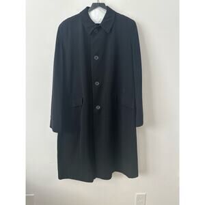 Burberrys of London Single-Breasted Wool Coat Black Men's Large